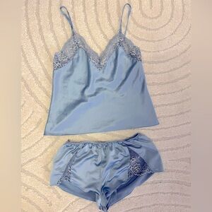 In Bloom by Jonquil Blue Short Satin Pajamas